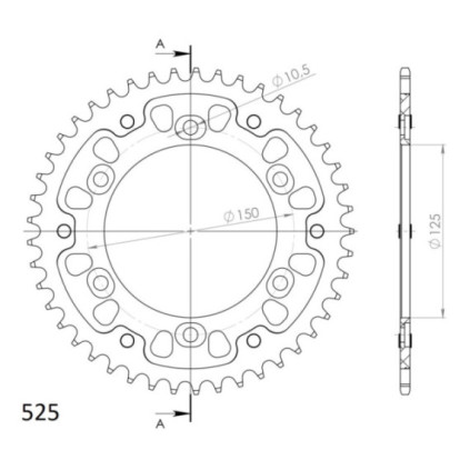 Supersprox Stealth Rear sprocket Orange 