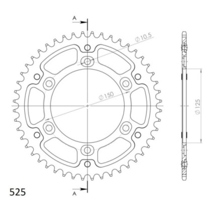 Supersprox Stealth Rear sprocket Orange 