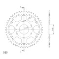 Supersprox Stealth Rear sprocket Gold 