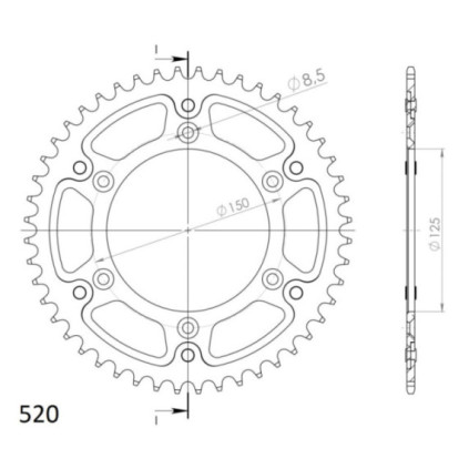 Supersprox Stealth Rear sprocket Silver