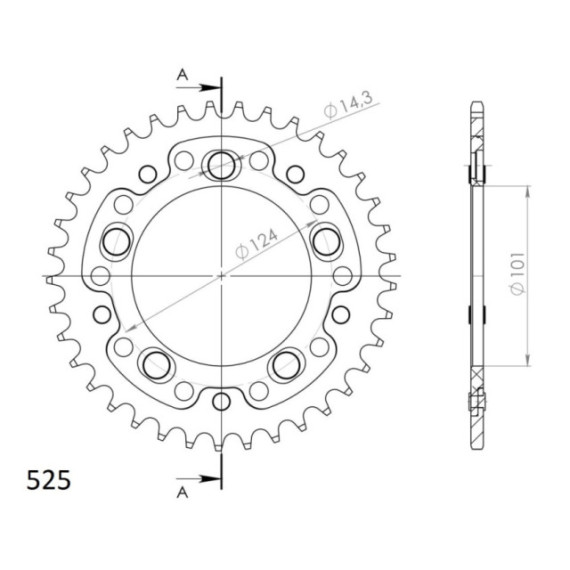 Supersprox Stealth Rear sprocket Black 