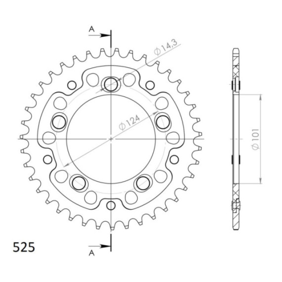 Supersprox Stealth Rear sprocket Gold 