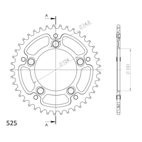 Supersprox Stealth Rear sprocket Black 