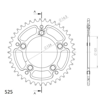 Supersprox Stealth Rear sprocket Black 