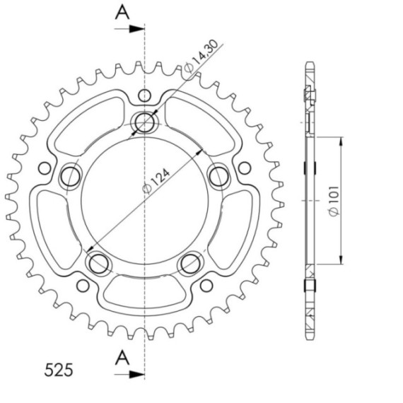 Supersprox Stealth Rear sprocket Silver