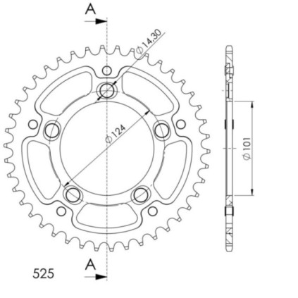 Supersprox Stealth Rear sprocket Silver