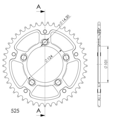 Supersprox Stealth Rear sprocket Gold 