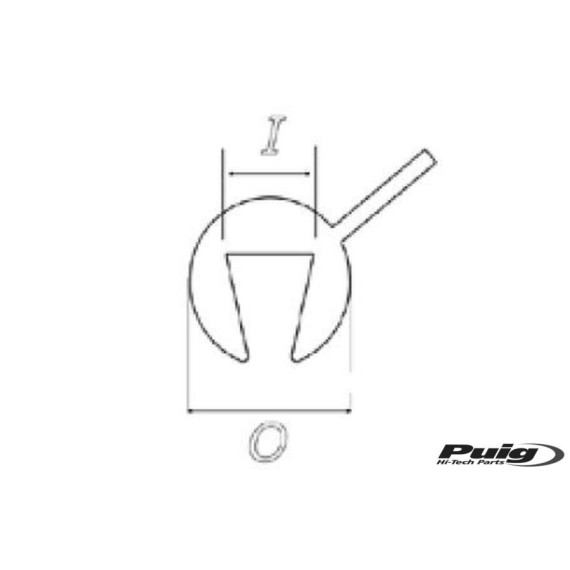 Puig 50M Trim-Eding 6X3 By Meter C/Black