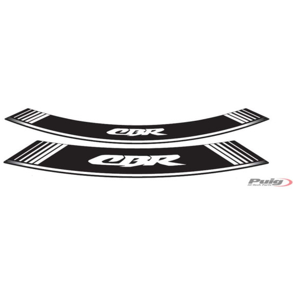 Puig Kit 8 Rim Strips Cbr C/White