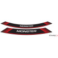 Puig Kit 8 Rim Strips Monster C/Red