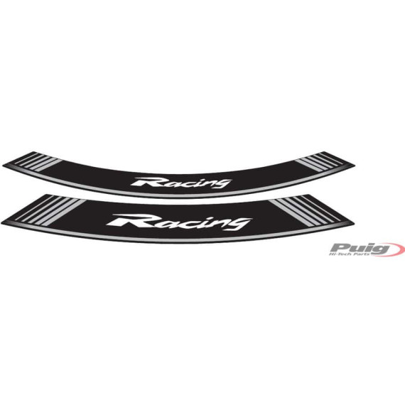 Puig Kit 8 Rim Strips Racing C/Silver