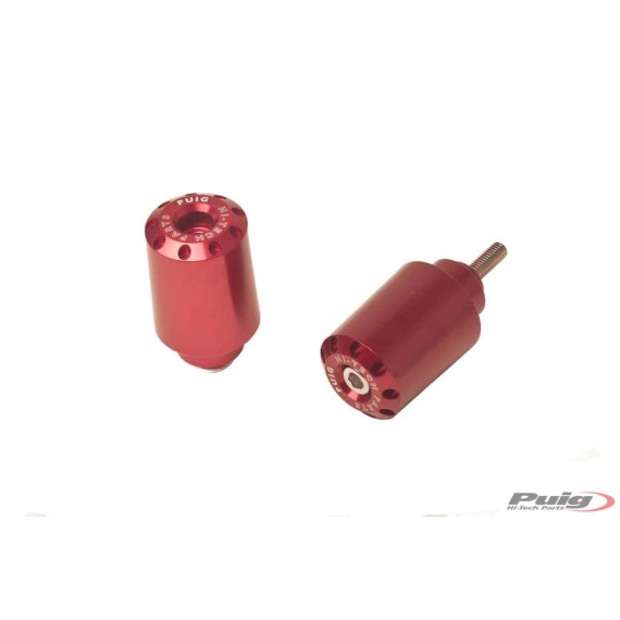 Puig Bar Ends Aluminium Kawasaki C/Red