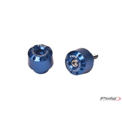 Puig Short Bar Ends Aluminium Kawasaki C/Blue