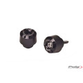 Puig Short Bar Ends Aluminium Kawasaki C/Black