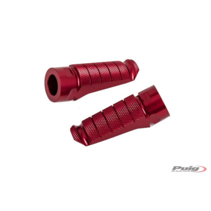 Puig Pair Footrests Hi-Tech Racing Right/Left C/Red