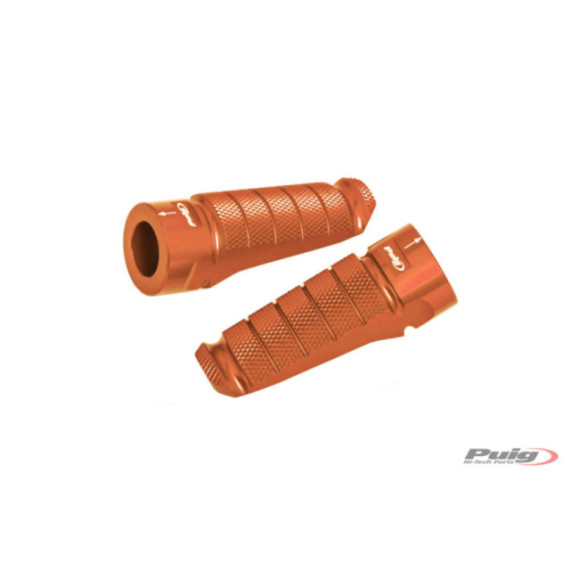 Puig Pair Footrests Hi-Tech Racing Right/Left C/Orange