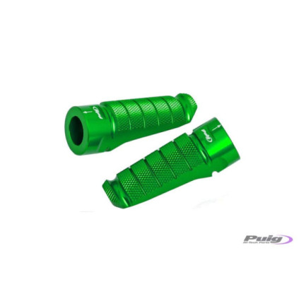 Puig Pair Footrests Hi-Tech Racing Right/Left C/Green