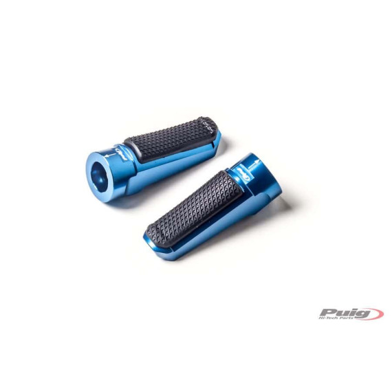 Puig Footpegs Racing+Rubber Rig/Left C/Blue