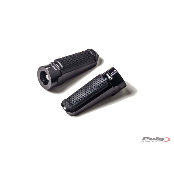 Puig Rear Sets Racing+Rubber Right/Left C/Black