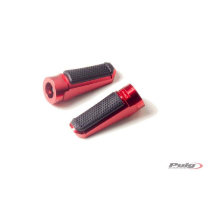 Puig Footpegs Racing+Rubber Rig/Left C/Red