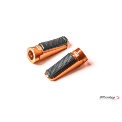 Puig Footpegs Racing+Rubber Rig/Left C/Orange