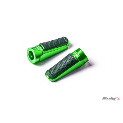 Puig Footpegs Racing+Rubber Rig/Left C/Green