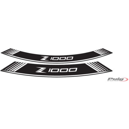 Puig Kit 8 Rim Strips Z1000 C/White