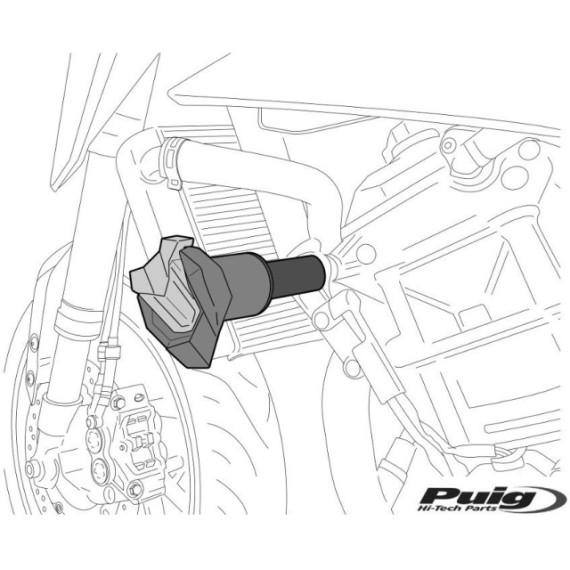 Puig Pair Footrest Fixation Passenger Suzuki (P-40)