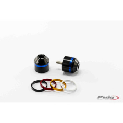 Puig Short Bar End W/Rings Aprilia C/Black