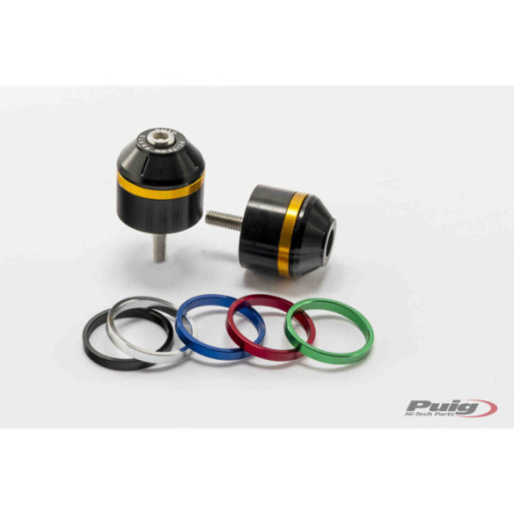 Puig Short Bar End W/Rings Suzuki C/Black