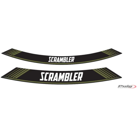 Puig Kit 8 Rim Strips Scrambler C/Green