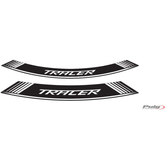 Puig Kit 8 Rim Strips Tracer C/White