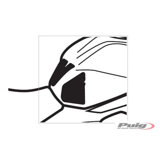 Puig Tank Pad + Side Part Kawasaki Z650 17' C/Carbo