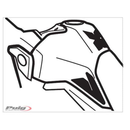 Puig Tank Pad + Side Part Africa Twin 16-17'C/Carbon Lo