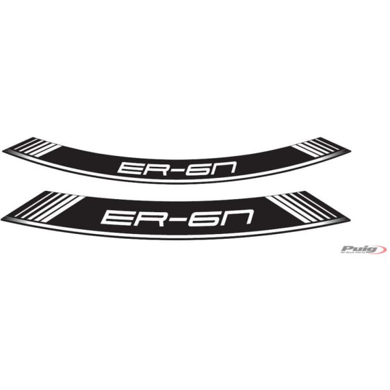 Puig Kit 8 Rim Strips Er6 C/White