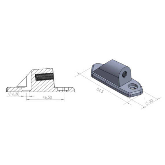 Puig Adapter Left Side Hi-Tech I,Ii,Iii,F1,Gt C/N