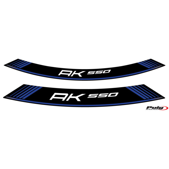 Puig Kit 8 Rim Strips Kymco Ak550 C/Blue