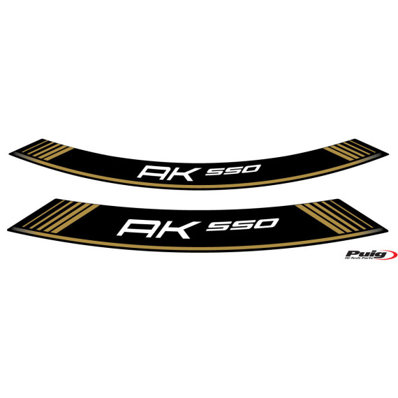 Puig Kit 8 Rim Strips Kymco Ak550 C/Gold