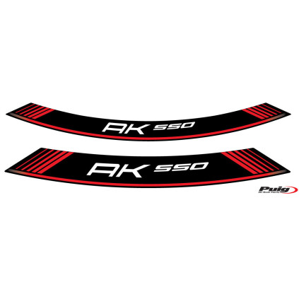 Puig Kit 8 Rim Strips Kymco Ak550 C/Red