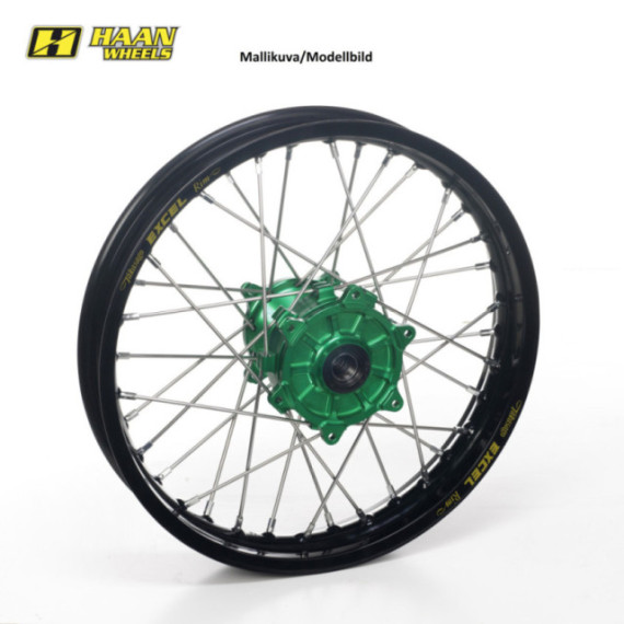 Haan wheel KX450F 03- 17-5,00 GREEN HUB/BLACK RIM