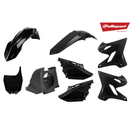 Polisport plastic kit YZ125/250 02-17 Black (1)