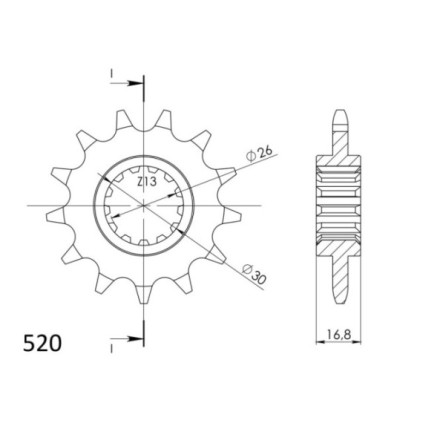 Supersprox Front Sprocket 1269-13.2