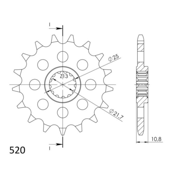 Supersprox Front Sprocket 1382-17.2