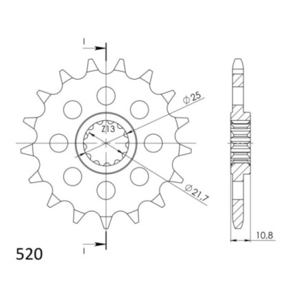 Supersprox Front Sprocket 1382-17.2