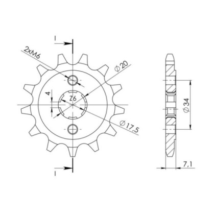 Supersprox Front Sprocket 266-12.1