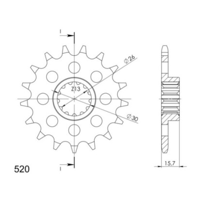 Supersprox Front Sprocket 312-14.2