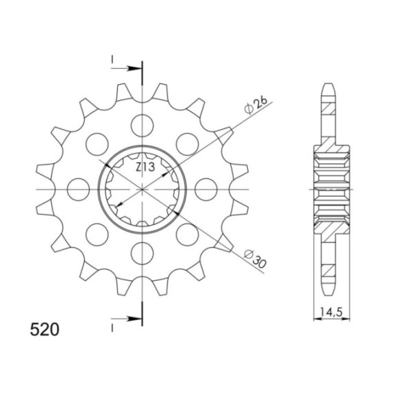 Supersprox Front Sprocket 332-13.2