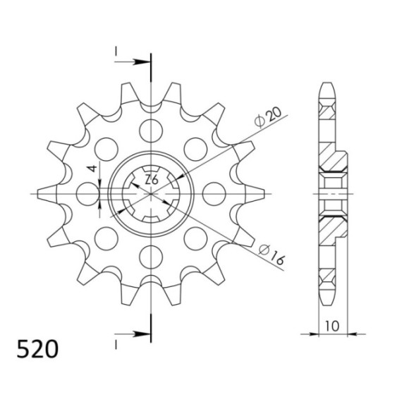 Supersprox Front Sprocket 411-13.1