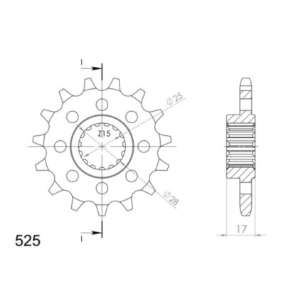 Supersprox Front Sprocket 5054-14.2