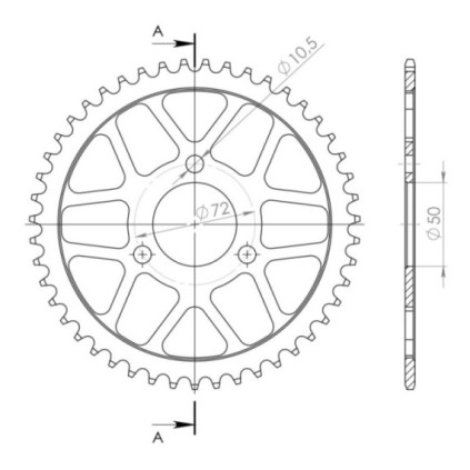 Supersprox Rear Sprocket Steel RFE-216:49